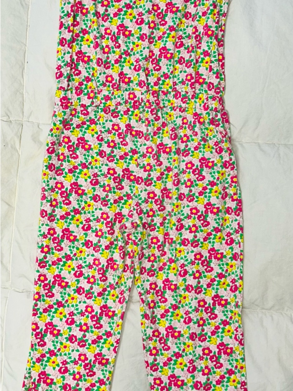 Mini Boden floral jumpsuit with striped bodice sz 5-6 years - Picture 5 of 5